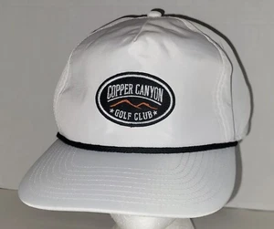 White Imperial Rope Golf Hat - SnapBack Adjustable Copper Canyon True Fit - Picture 1 of 11