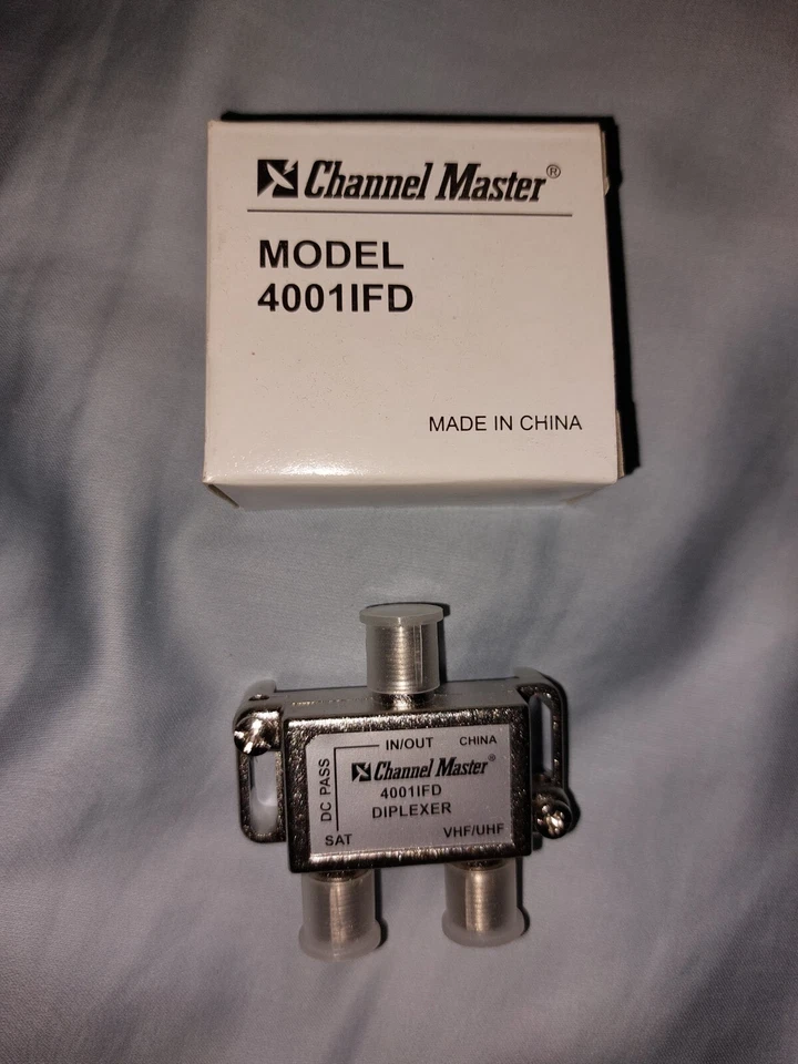 Channel Master 4001IFD Satellite Diplexer Separator Mixer VHF/UHF CM4001IFD - Image 1 of 1