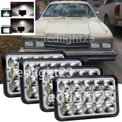 4×4x6英寸LED车头灯高低密封灯适用于克莱斯勒LeBaron 1977-1992 — 第 1/4 张图片