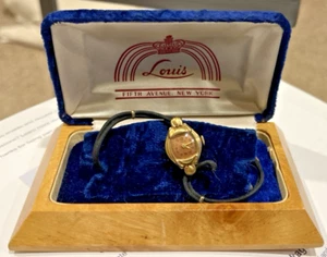 VINTAGE LADIES LOUIS Art Deco  12K  WRISTWATCH  watch & original case - Picture 1 of 22