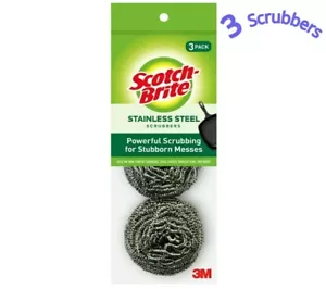 Stainless Steel Scrubber Steel Wool Dish Scrubbers for Cleaning Dishes Kitchen - Picture 1 of 14