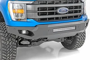 Rough Country High Clearance Bumper LED Lights & Skid Plate For Ford F-150 21-22 - Picture 1 of 6