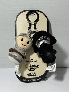 Star Wars Rey & Kylo Ren Force Awakens NWT Hallmark Plush Itty Bittys Bag Clip - Picture 1 of 3