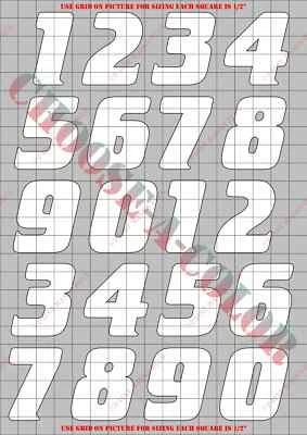 SNB9000P-X 2" Numbers RC Body Paint Mask Kit In Colors - Image 1 of 4