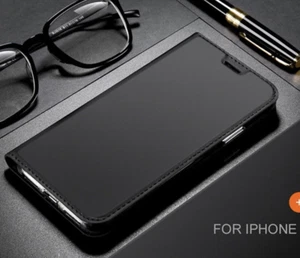 Do iPhone 14 7 8 XS XR 11 12 13 Pro Max Case Cover Skórzany portfel Książka Telefon - Zdjęcie 1 z 4