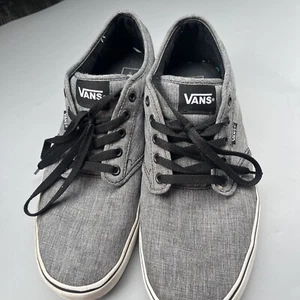 Vans Mens Size 13 Skate Grey Black Trim Off the Wall Low Top Shoes - Picture 1 of 8