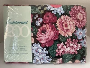 Vintage Fieldcrest Queen Fitted Sheet Gazebo 200 TC Queen Fitted Percale New NOS - Picture 1 of 10