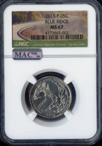 2015 Blue Ridge Quarter NGC MS67 MAC Quality - Bild 1 von 2