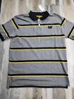 NEW Mens Cat Caterpillar Classic Stripe Short Sleeve Polo Shirt Size Large