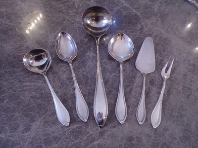 Robbe & Berking Modell NAVETTE Satz 6 Vorleger Vorlegeteile Silber 90er TOP - Bild 1 von 4