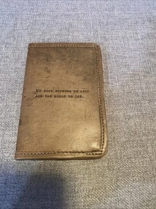 SugarBoo & Co Inscribed Leather Passport Holder/Wallet - Picture 1 of 4