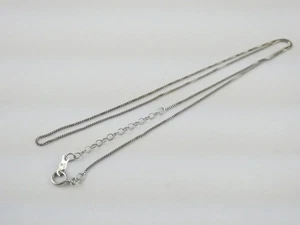 Designer Sterling Silver Box Chain Necklace .73mm Thickness 18.5 - 20 Inch Long - Picture 1 of 15