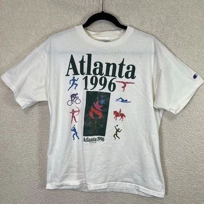Camiseta De Colección Campeón 1996 Atlanta Centenario Juegos Olímpicos Adulto Grande Hecha en EE. UU. Foto 1 de 4