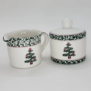 Juego de azucarero y crema Furio Spongware árbol de Navidad hecho en Italia tmr - Imagen 1 de 14