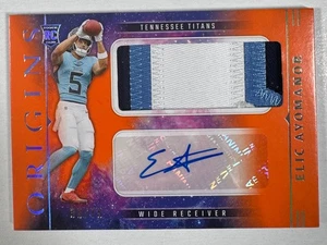 2025 Origins Elic Ayomanor Rookie Auto /75 Orange RPA Titans - Picture 1 of 3