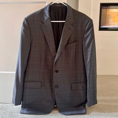ZENGA Ermenegildo Zegna Gorgeous Plaid Wool Sportcoat Blazer 56R NEW!! $3,000!! - Image 1 of 4