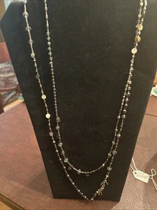 Hematite, Crystals , Shell, Beaded 60” Necklace Silpada Designs!  Barely Worn! - Picture 1 of 4