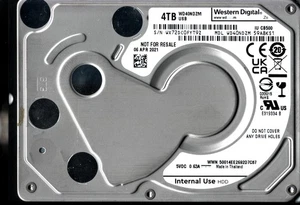 WD40NDZM-59A8KS1 S/N: WX72D WESTERN DIGITAL 4TB THAILAND APR 2021 - Picture 1 of 2