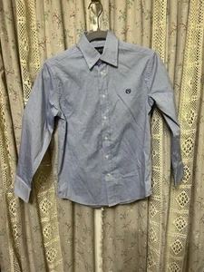 Lauren Ralph Lauren Boys Long Sleeve Button Down Dress Shirt Blue Size 14 - Picture 1 of 5