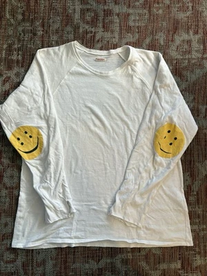 Kapital Long Sleeve T-shirt Smile Elbow White Size 5 (L) - Image 1 of 4