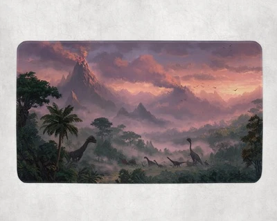 Tribal Dinosaurs Themed Playmat – Kawaii Anime Style Gaming Mat for MTG, YuGiOh - Image 1 of 4
