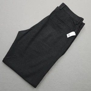NUEVO Pantalones de vestir Gap para hombre 33x32 gris franela recta mezcla de lana pantalones nuevos con etiquetas - Imagen 1 de 13