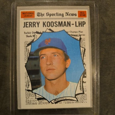 БЕЙСБОЛЬНАЯ КАРТОЧКА U8-93 — ДЖЕРРИ КООСМАН, СПОРТИВНЫЕ НОВОСТИ, ВСЕ ЗВЕЗДЫ — КАРТОЧКА 1965 TOPPS NO468 - Изображение 1 из 2
