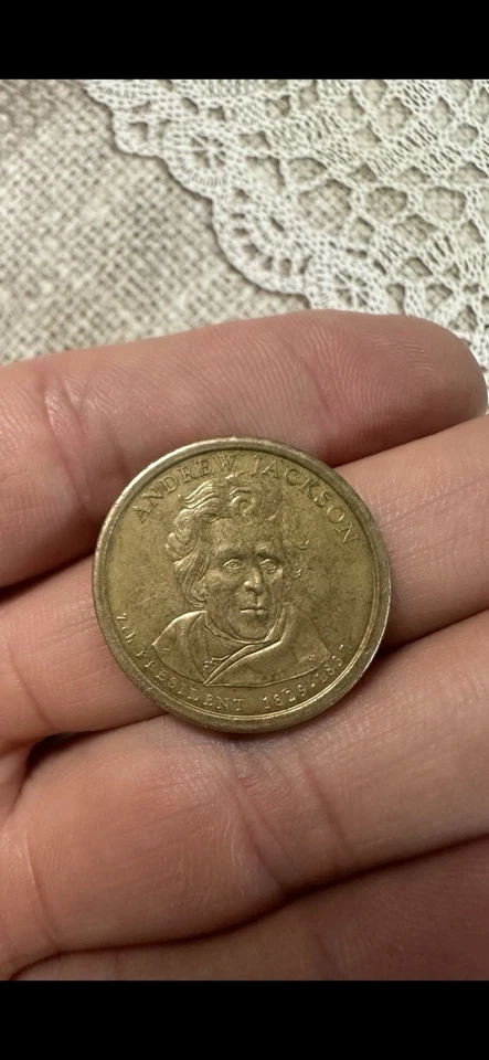 2008 (P)  - Andrew Jackson 1829-1837 -  RARE ONE DOLLAR COIN - Image 1 of 4