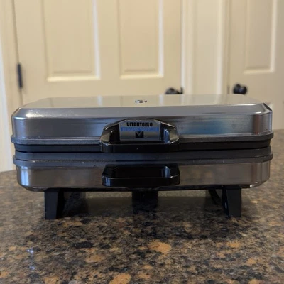 Gofrera belga vintage Vitantonio cromada 550 probada funciona Foto 1 de 4