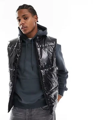 NUEVO Topshop ASOS Chaleco acolchado Chaleco Bodywarmer - De gran tamaño, pecho 36 pulgadas Foto 1 de 4