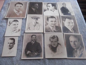 VINTAGE LOT OF 12 SIGNED B&W PUBLICITY PHOTOS OF SILENT FILM/MOVIE ACTORS - Picture 1 of 24