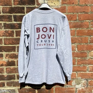 Vintage Bon Jovi T Shirt XL Langarm 2000 Crush Tour Crew Only Rare Rock Band - Bild 1 von 15