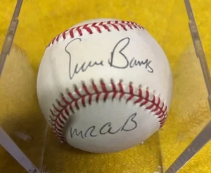 Ernie Banks “Mr. Cub” And Rod Carew Autographed American League Baseball 1999 - Picture 1 of 4