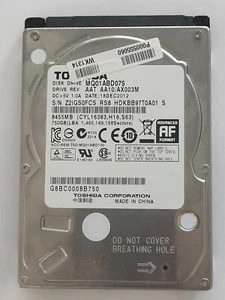 MQ01ABD075, HDKBB97T0A01 S, AA10/AX003M, 18 DEC 2012,Toshiba 750Gb 2.5" SATA HDD - Picture 1 of 2