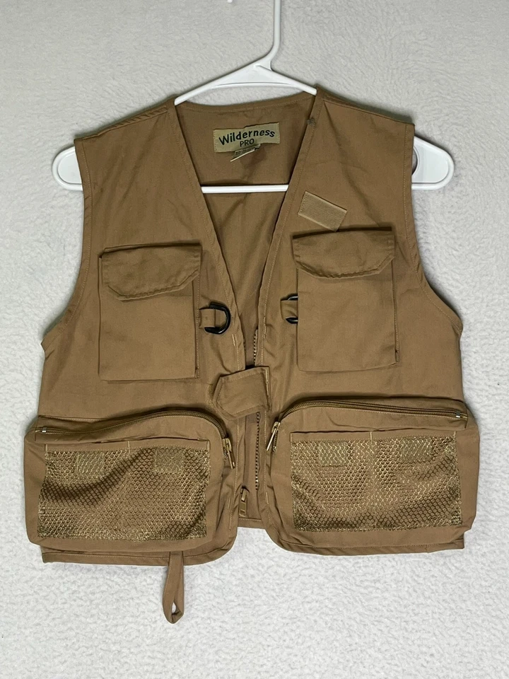 Wilderness Pro Cargo Pocket Vest Fishing Hunting Outdoor Men's Size 10 - Image 1 of 4