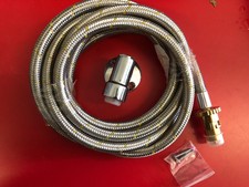 BROMIC GAS BAYONET HOSE SUIT WEBBER Q & BABY Q 3 MTR SS 3/8 SAE CARAVAN WEBER