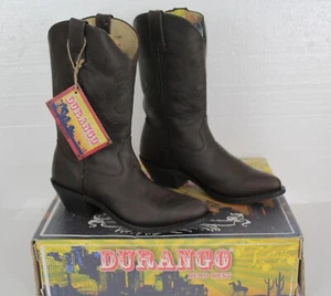 DURANGO Women's 8M Brown Leather 11" Mid Calf Western Cowboy Boots RD4112 - Picture 1 of 17