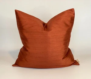 terracotta faux silk scatter cushion cover 18"x18" - Picture 1 of 1
