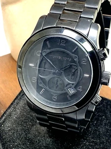 Michael Kors Reloj Hombre MK8157 Cuarzo Cronógrafo Esfera Negra Acero Inoxidable - Imagen 1 de 12