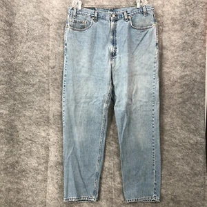 VINTAGE Levis 550 Jeans Mens 38x32 Relaxed Fit Tapered Light Wash USA Denim Blue - Picture 1 of 11