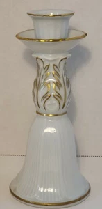 Vintage Wunsiedel Bavaria Candle Holder White/Gold Porcelain Candlestick - Picture 1 of 12