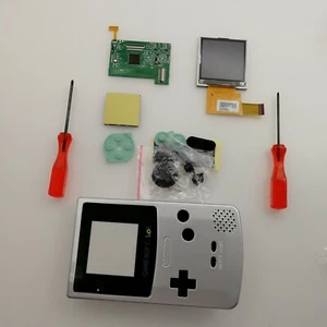 22 Colors GBC 5 Levels Brightness Backlight LCD Screen Kit &GBC Shell Case Cover - Picture 1 of 32