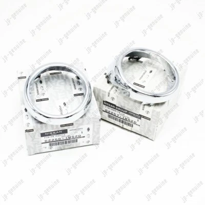 正品 原始设备制造商 尼桑 INFINITI 前右手 LH 铬雾灯 铬边框戒指套装 — 第 1/4 张图片