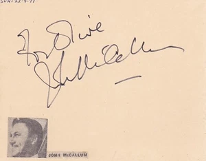 John McCallum (actor) y Anton Dolin (ballet) - PÁGINA LIBRO ÁLBUM AUTÓGRAFO FIRMADO - Imagen 1 de 3