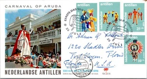 Netherlands Antilles 1969 FDC - Carnaval Op Aruba - J8514 - Picture 1 of 2