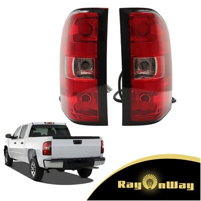 For 2007-2013 Chevy Silverado 1500 2500 3500 HD LH&RH Pair Tail Lights Lamps - Image 1 of 4