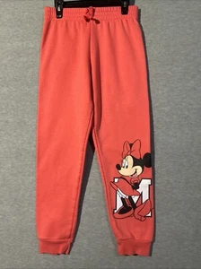 Girls Large (10-12) Disney Minnie Mouse Pink Sweatpants - Picture 1 of 4