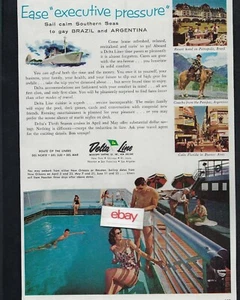 DELTA LINE EASE EXECUTIVE DRUCKSEGEL RUHIGE SÜDSEE NACH SCHWULE BRASILIEN ANZEIGE  - Bild 1 von 1