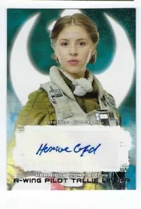 2018 Star Wars The Last Jedi serie 2 tarjeta de autógrafo Hermione Corfield - Imagen 1 de 1