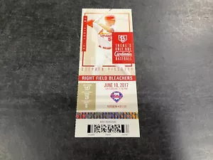 BIGLIETTO CARDINALI 2017 6/10/17 VS PHILLIES ~ Carlos Martinez PRIMO NEGOZIO CG - Foto 1 di 1